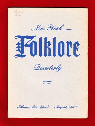 New York Folklore Quarterly, 4 issues