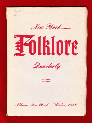 New York Folklore Quarterly, 4 issues