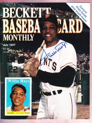 Item #1106 Willie Mays signed Price Guide, Baseball Card Monthly