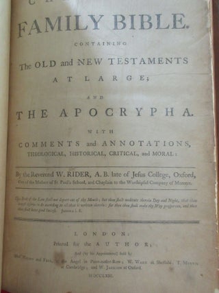The Christian's Family Bible.
