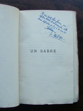 Un Sabre, Histoire Contemporaine avec un Index des Noms Cités
