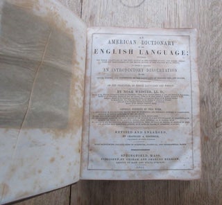 Item #1249 An American Dictionary of the English Language;. LL. D. Webster. Noah