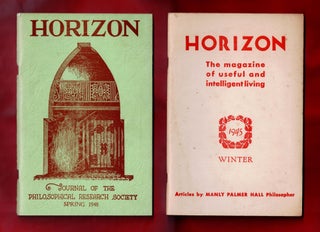 Item #1315 Horizon (4 issues) Journal of the Philosophical Research Society. Manly...