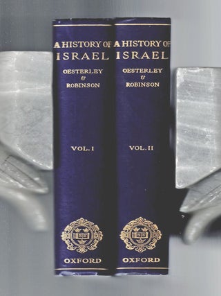Item #1483 A History of Israel, 2 volumes. Theodore H. Robinson
