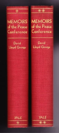 Item #1771 Memoires of the Peace Conference - two volumes. David Lloyd George
