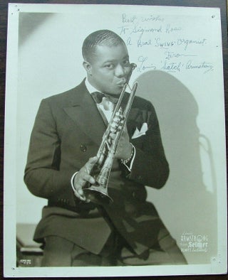 A Young Louis Armstrong Signed 8x10 Matte-Finish Photo