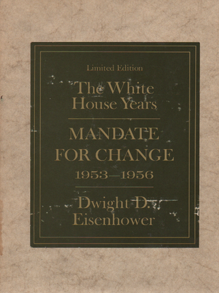 Item #1998 White House Years. Dwight D. Eisenhower