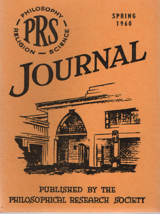 Item #2008 PRS Journal Philosophy Religion Science. Manly P. Hall