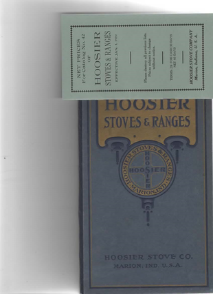 Item #2094 Hoosier Stoves and Ranges 100 pages with a separate price guide 14 pages