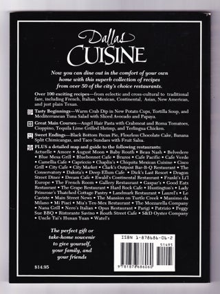 Dallas Cuisine, A Sampling of Restaurants & Their Recipes