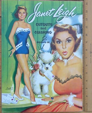 Janet Leigh - original art for a cut-out and coloring book, 2 books in one