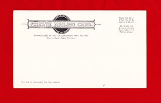 Presidential post card