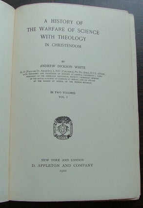 A history of the Warfare of Science with Theology in Christendom
