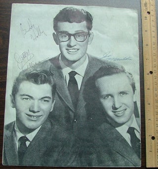 Item #527 Tour program for the UK Tour March 1958, signed by Buddy Holly and the Crickets. Buddy...