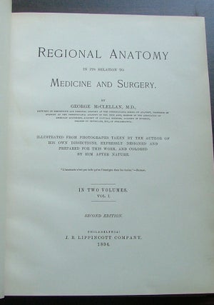 Regional Anatomy and its relation Medicine and Surgery in Two Volumes.