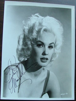Item #545 Glossy black and white 8" x 10" photo of Mamie Van Doren Inscribed and...