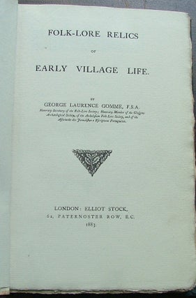Folk-Lore Relics or Early Village Life