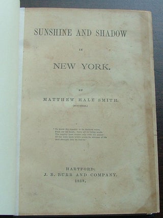 Sunshine and Shadow in New York