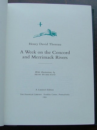 A Week on the Merrimack and Concord Rivers