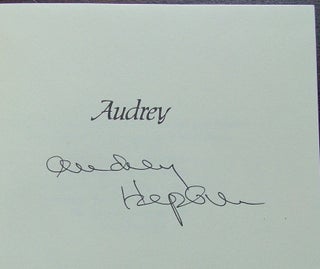 AUDREY The Life of Audrey Hepburn signed by Audrey on the half title page.