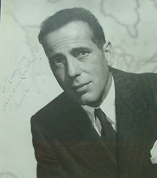 Humphrey Bogart - 11x14 double weight matte finish portrait photo, inscribed and signed,...