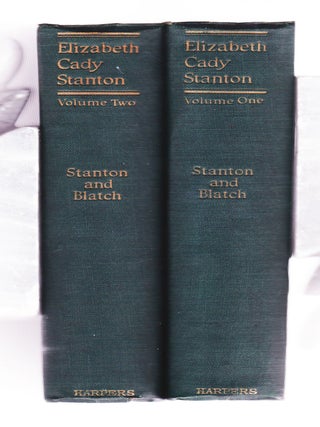Item #905 Elizabeth Cady Stanton As Revealed in Her Letters Diary and Reminiscences....